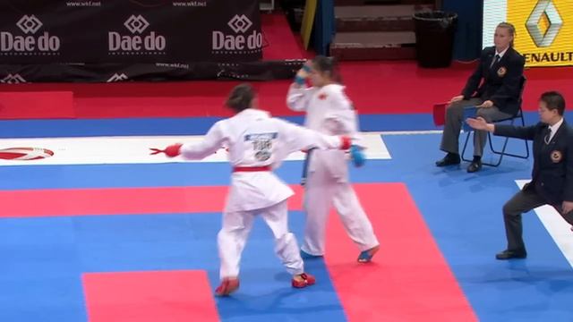(1/2) Bronze Female Team Kumite Turkey vs China. WKF World Karate Championships 2012 смотреть онлайн