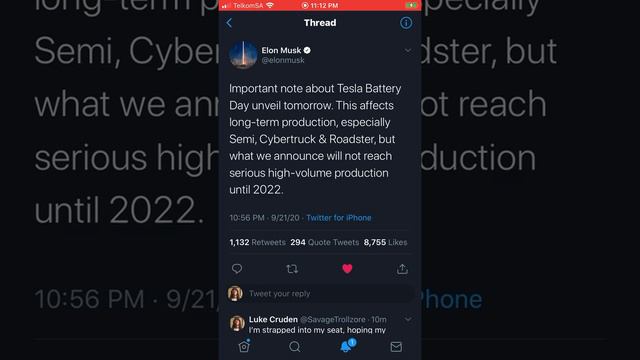 [Tesla] Price drops -$20 following Musks tweet prior to Battery Day! смотреть онлайн