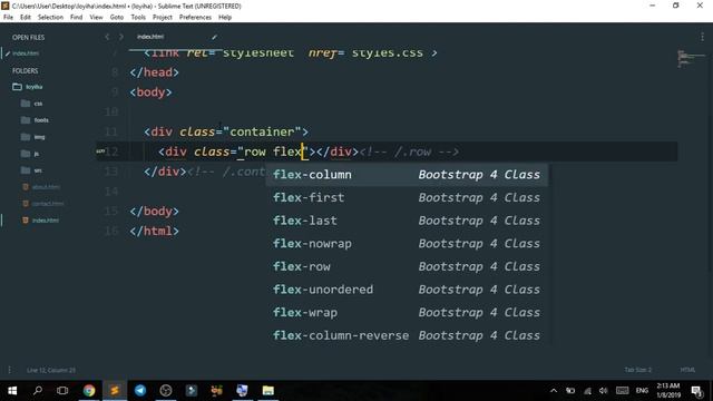 28 – Bootstrap 3/4 AutoComplete (klasslarni avtoto’ldirish) | Sublime Textni sozlash смотреть онлайн