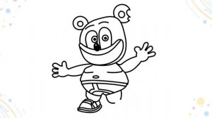Drawing and Coloring Gummy Bear ??? Drawings for Kids