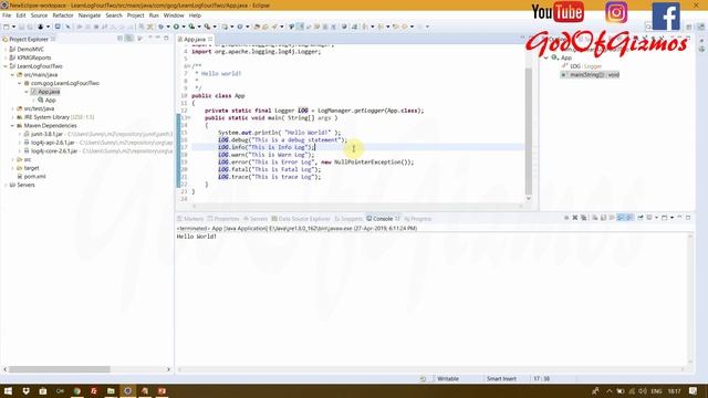 Log4j2 Setup Using Log4J2.properties file смотреть онлайн