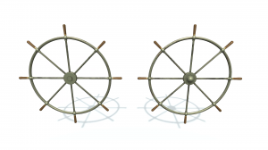 3D модель. Рулевое колесо F. 3D model. Steering wheel F Green Wood.