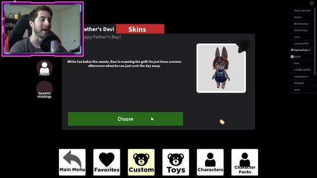 How to get HAPPY FATHER'S DAY DAVI (CODE SKIN) TOYTALE RP - Roblox смотреть онлайн