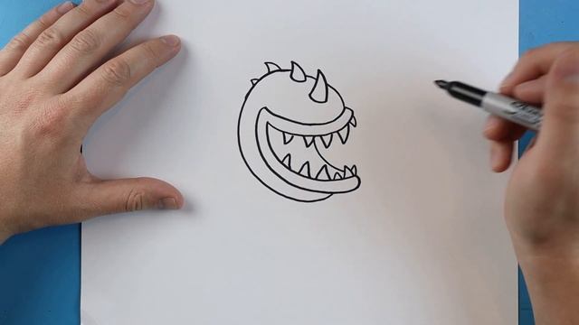How to Draw CHOMPER from PLANTS VS ZOMBIES!!! смотреть онлайн