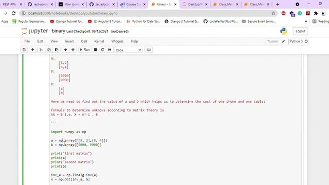 numpy linear equation смотреть онлайн