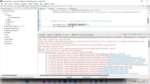 Fix Invalid Status Code=403 while executing Automation with SeleniumWebdriver Java Maven config смотреть онлайн