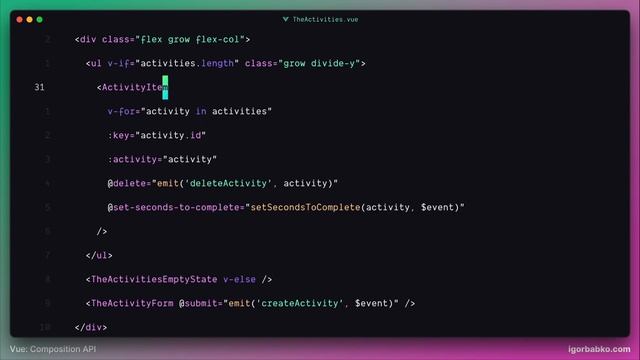 Vue Composition API From Scratch #63 - Inject timelineItems into ActivitySecondsToComplete componen смотреть онлайн