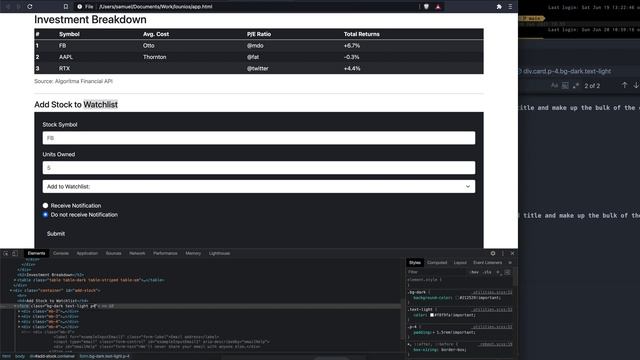 Web Development using Bootstrap 5 (Part 2): Styling stock portfolio app with Bootstrap framework смотреть онлайн