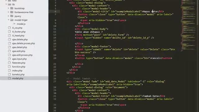 Membuat Konfirmasi Delete Data Menggunakan Modal Bootstrap смотреть онлайн