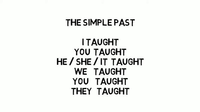 How to conjugate "to teach" in the present simple, the past simple and the past perfect смотреть онлайн