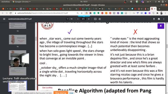 Week 03: Text classification, Naive Bayes, Sentiment analysis. (Part 03) смотреть онлайн