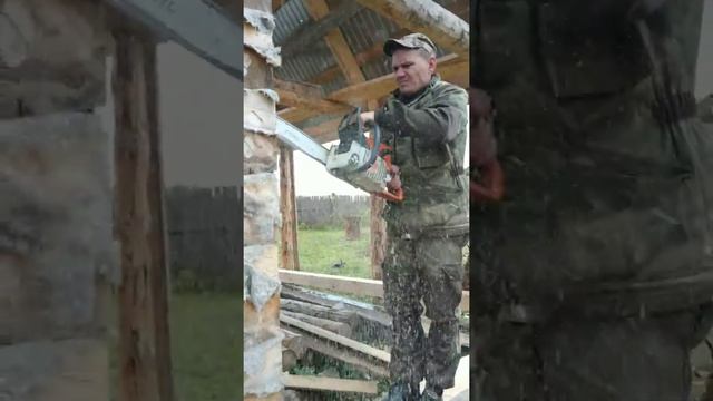 Пристрой из бруса к срубу