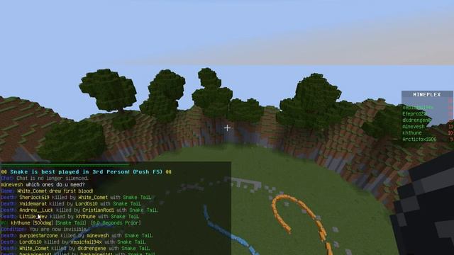 Змейка в Minecraft или Mineplex даёт нам шанс отпавиться в прошлое смотреть онлайн