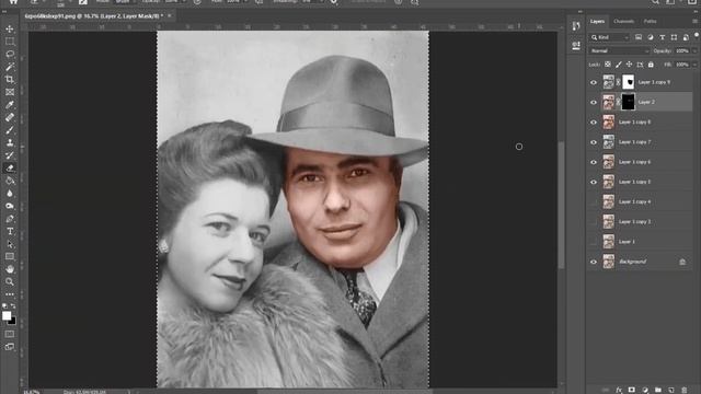 Old Couple Photo Restoration / Old damaged photo restoration services / photoshop restoration смотреть онлайн