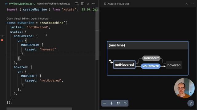 React & XState Tutorial #2 - Building our first machine смотреть онлайн