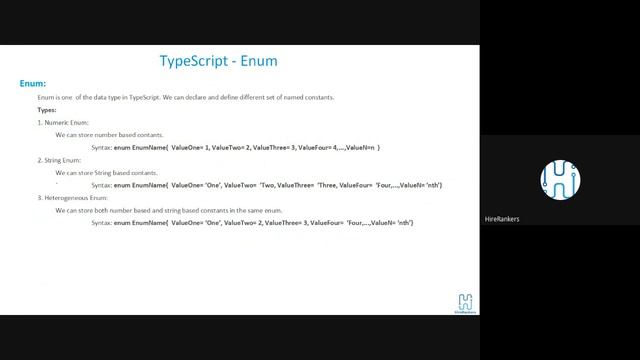 Angular Tutorial - 23 | TypeScript Enum | HireRankers смотреть онлайн