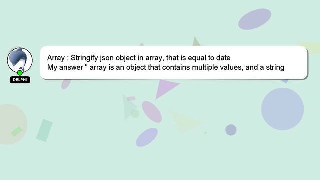 Array : Stringify json object in array, that is equal to date смотреть онлайн