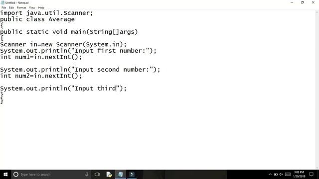 Java : Program to calculate the average of given number.[CMD] смотреть онлайн