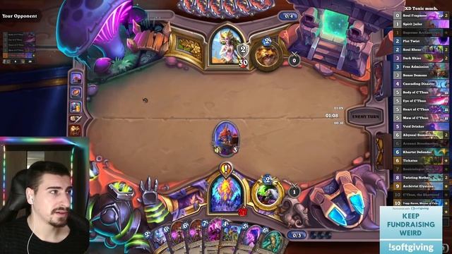 Double Tickatus C'Thun Control Quest Warlock! What Do You Need More? Darkmoon Faire | Hearthstone смотреть онлайн