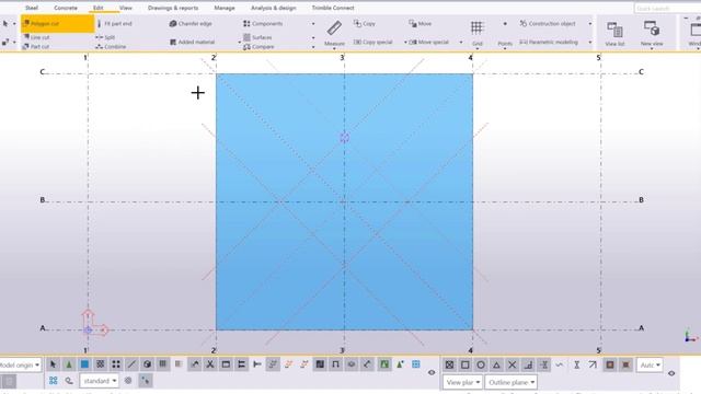 Cut parts with polygons in Tekla Structures смотреть онлайн