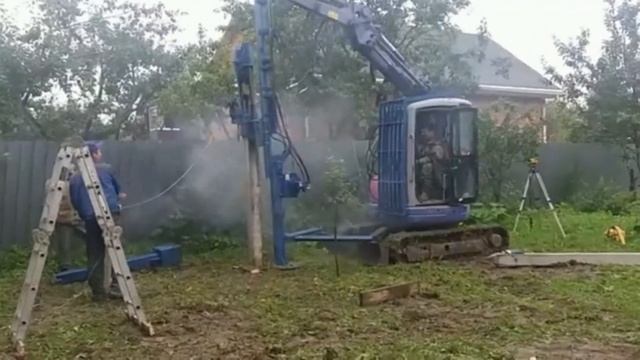 Забивка железобетонных свай смотреть онлайн