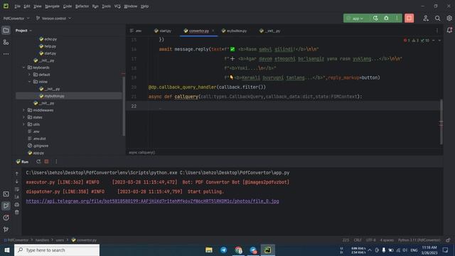Telegram Bot - Zero To Hero | Rasmlarni PDF Qiluvchi Bot. | Make PDF From Images With Telegram Bot