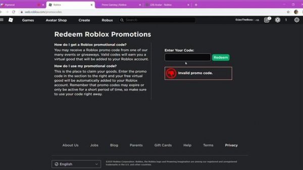Roblox Promo Codes/PrimeGaming Roblox Codes