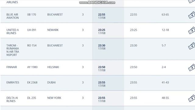 17.08.2022.Запланированные рейсы из аэропорта Бен Гурион, Израиль.Departures from Ben Gurion.TLV смотреть онлайн