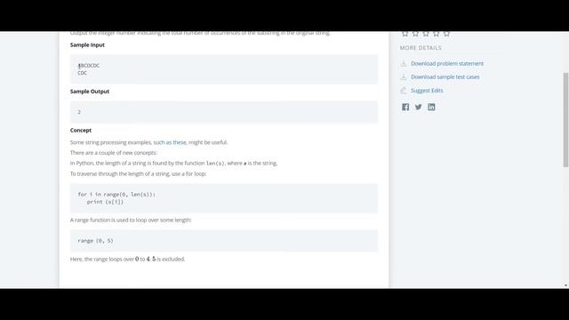 #18: Find a String | Hackerrank Python Solution | English Explanation смотреть онлайн