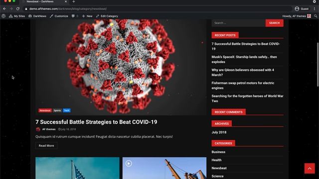 DarkNews - Theme Overview | The Advanced Dark WordPress Theme смотреть онлайн