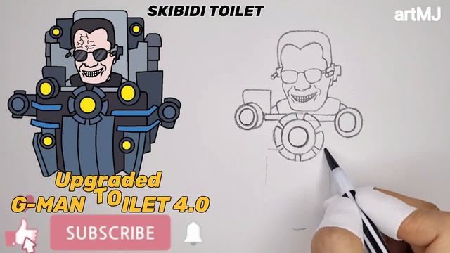 [스키비디 토일렛] G맨 토일렛 4.0 그리기 | How to draw upgraded G-man Toilet 4.0 - SKIBIDI TOILET #지맨_4.0 смотреть онлайн