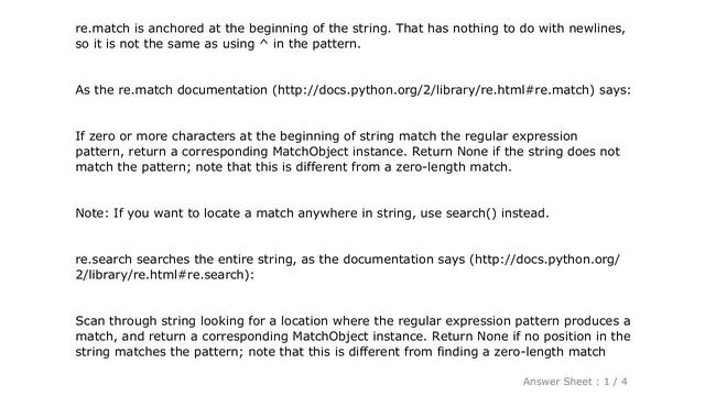 PYTHON : What is the difference between re.search and re.match? смотреть онлайн