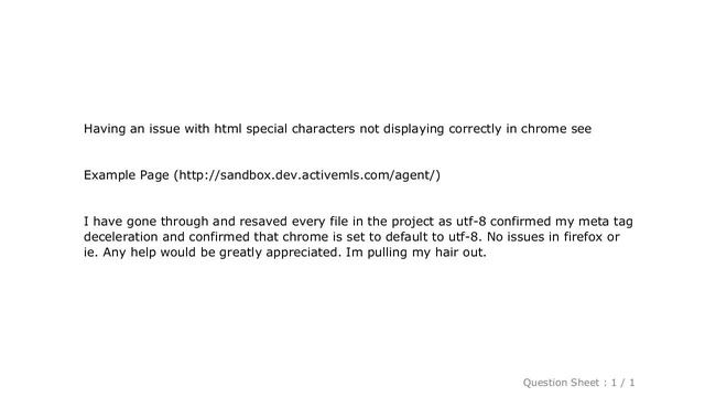 HTML : utf-8 characters not displaying in chrome смотреть онлайн