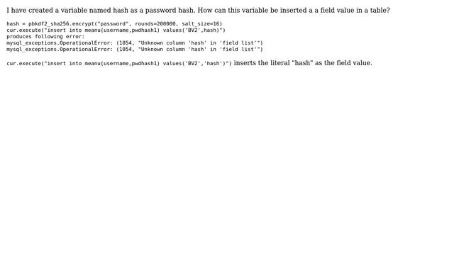 Mysql How to insert a variable as field value in a table смотреть онлайн