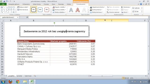 Excel - pola tekstowe i kształty смотреть онлайн