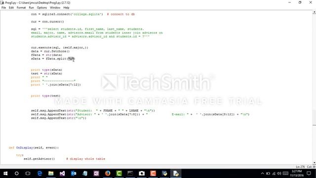 Program # 4 - Database Gui (Python) смотреть онлайн