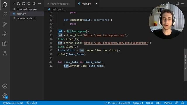 BOT para Instagram Usando Python e Selenium смотреть онлайн
