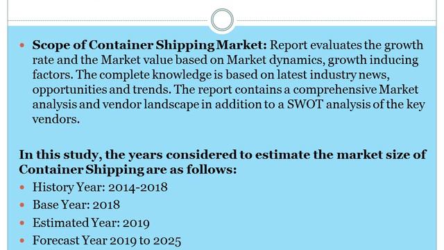 Global Container Shipping Market Insights, Forecast to 2025 смотреть онлайн