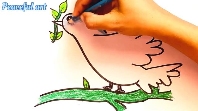 Draw and Paint Cute Bird Easily Together | Painting,Drawing, Coloring for Toddlers & Kids смотреть онлайн