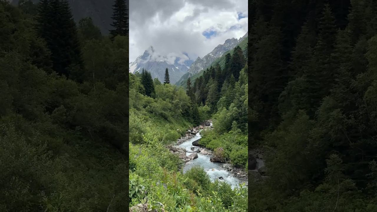 Домбай. Поход к Чучхурским водопадам #домбай #чучхорскиеводопады #водопады #кавказ смотреть онлайн