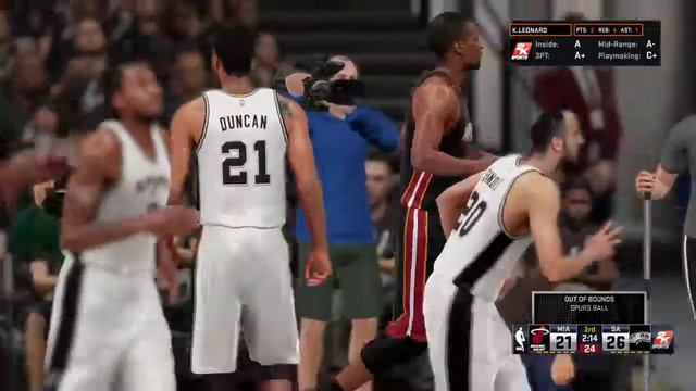 NBA 2K16 Spurs vs 12 13 heat смотреть онлайн