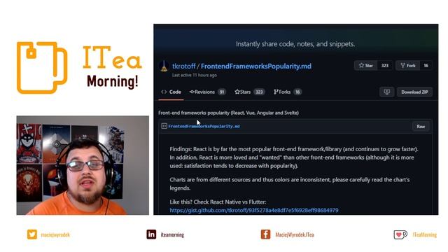 Git Squash vs merge vs rebase ? popularne frameworki ? ? ITea Morning 549 смотреть онлайн