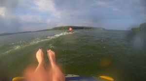 Катание на водной ватрушке от первого лица