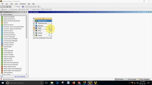 Static Analysis of 125cc Scooty suspension system in ANSYS 18.1 workbench смотреть онлайн