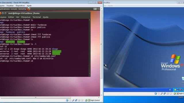 Servidor Samba Ubuntu Desktop 13.04 смотреть онлайн