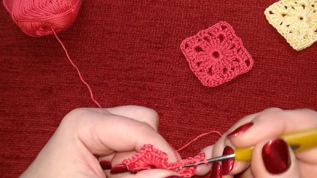 Мотив крючком МК соединительный | How to crochet connecting motif смотреть онлайн