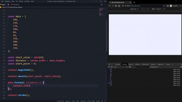 CANVAS Creating Data Graphes & Diagrams | HTML5 Canvas JavaScript Tutorial [#9]