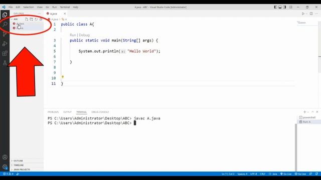 Run First Java Program in VS Code. смотреть онлайн