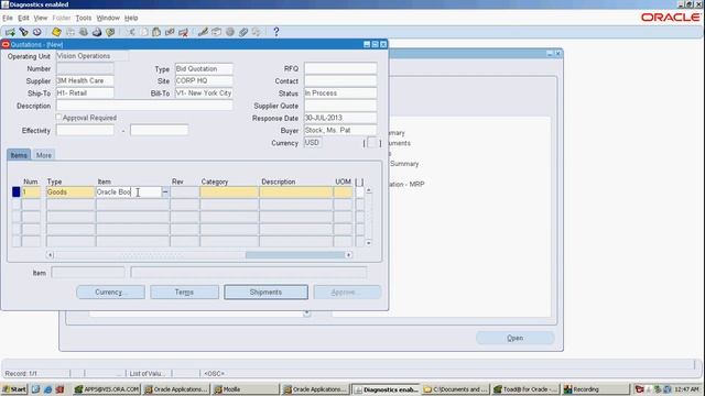 Create Quotations with tables in oracle apps R12 смотреть онлайн