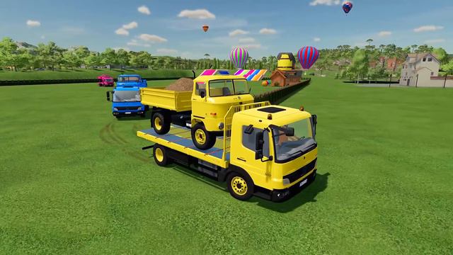 TRANSPORTING & HARVESTING LAVENDER WITH FIAT TRACTORS - Farming Simulator 22 смотреть онлайн